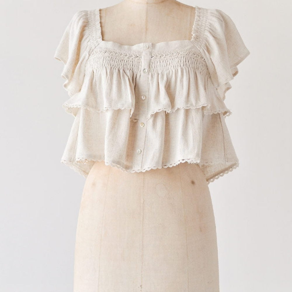 Smocked Peasant Top NWOT